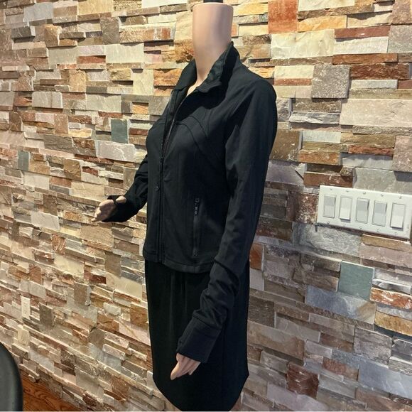 Lululemon Athletica Black Bomber Jacket Sleek Performance Design - Picture 3 of 8